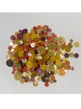 Mixed Yellow & Orange Vintage Buttons Lot